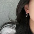 Cross Curved Earrings