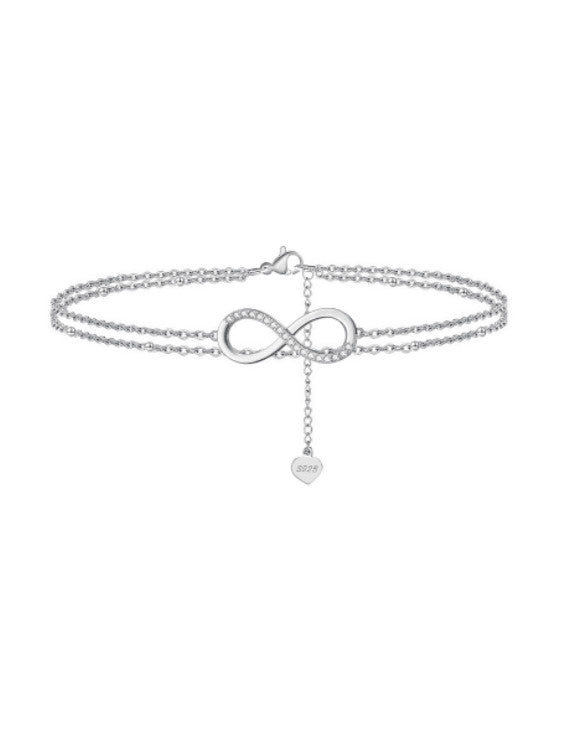 Infinity Double Chain Anklet