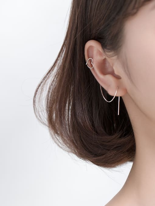 Heart Threader Earrings