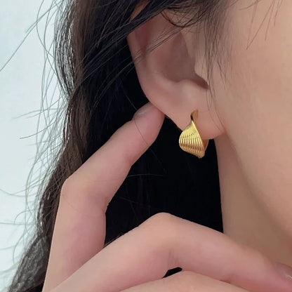 Simple Wave Hoop Earrings