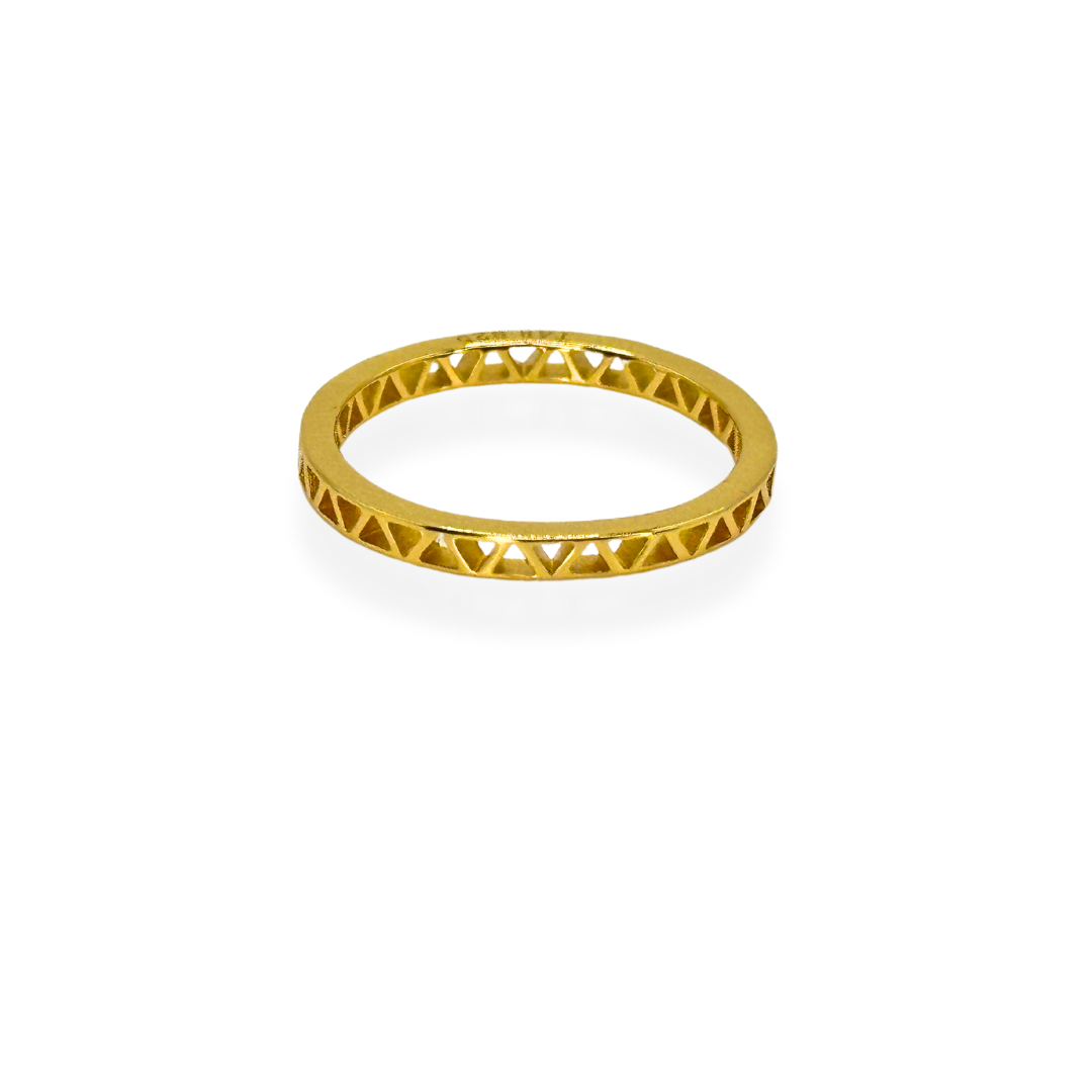 Hollow Horizon Stackable Band Ring