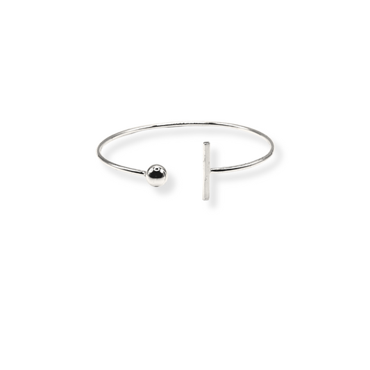 Adjustable Single Ball and Bar Bangle