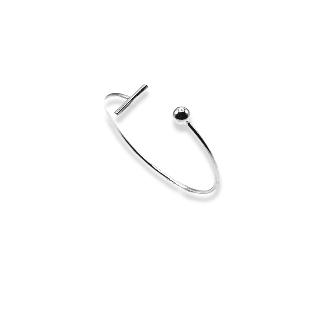 Adjustable Single Ball and Bar Bangle