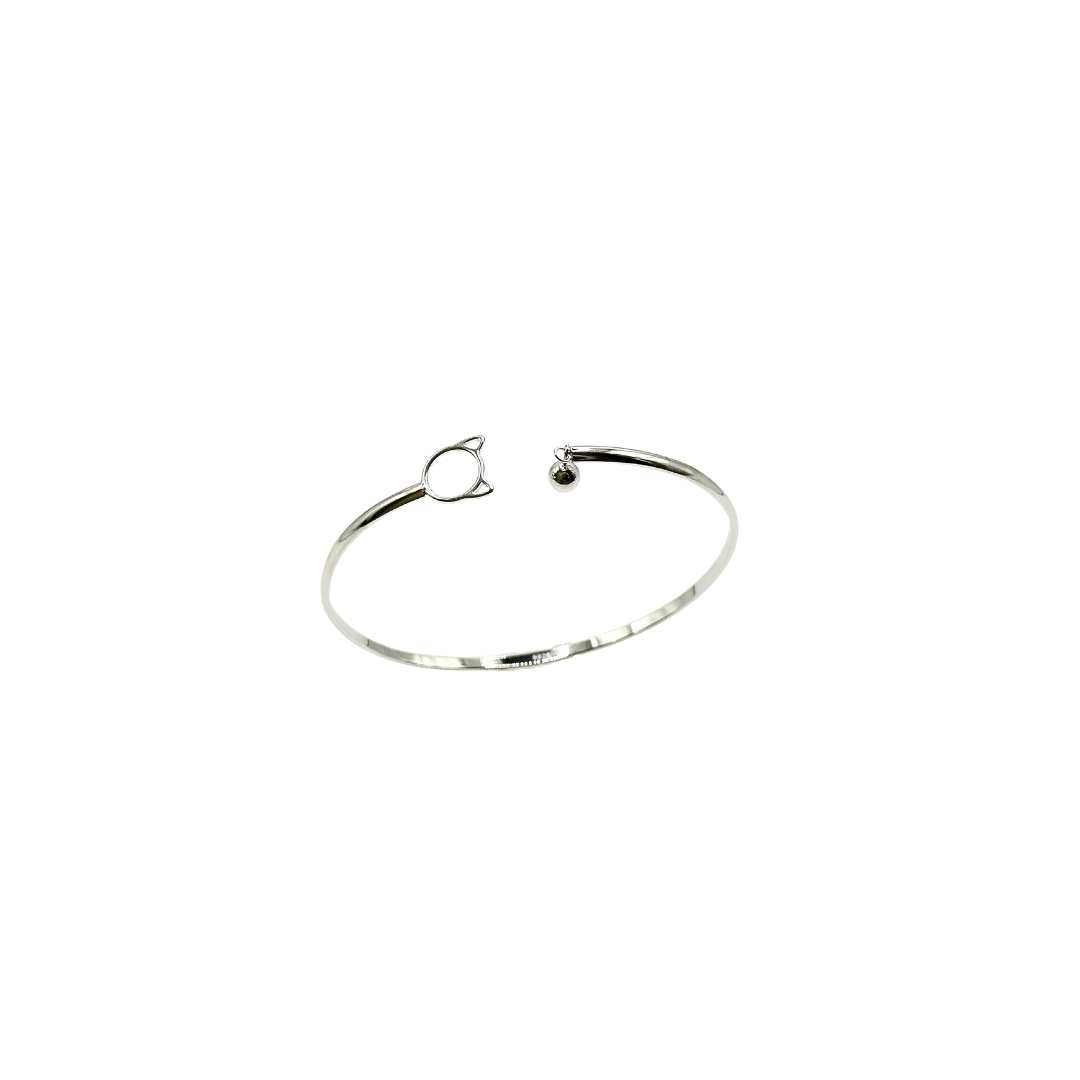 Cat Open Cuff Bangle