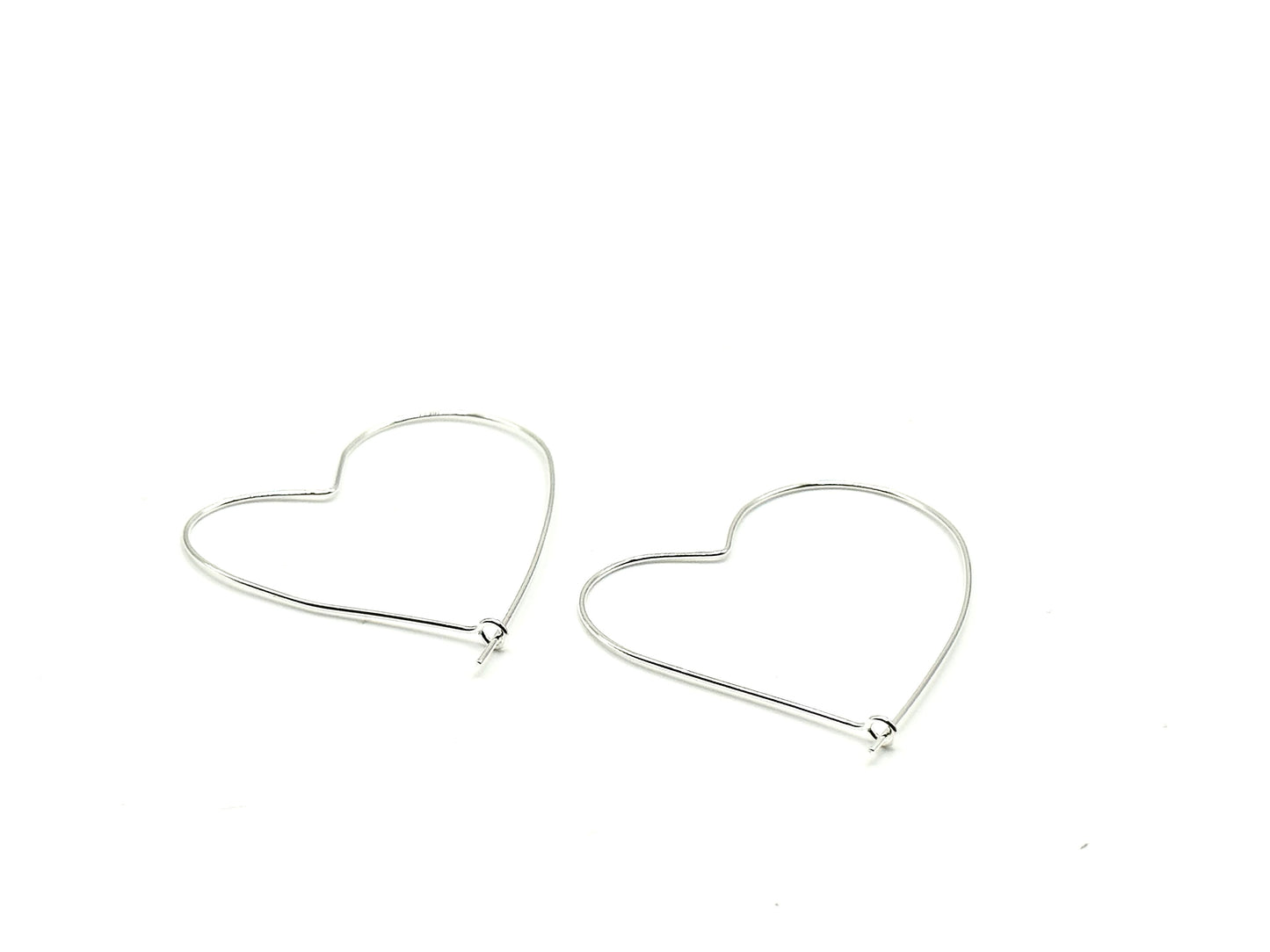 Open Heart Hoop Earrings