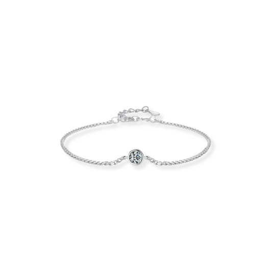 Single Round Moissanite Bracelet