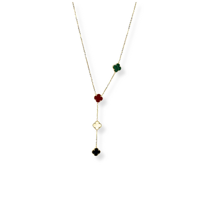 Multi Clover Drop Pendant Necklace