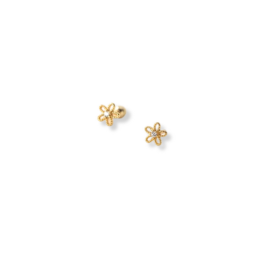 Open Flower Stud Earrings