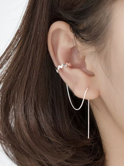 Wrap Tassle Threader Earrings