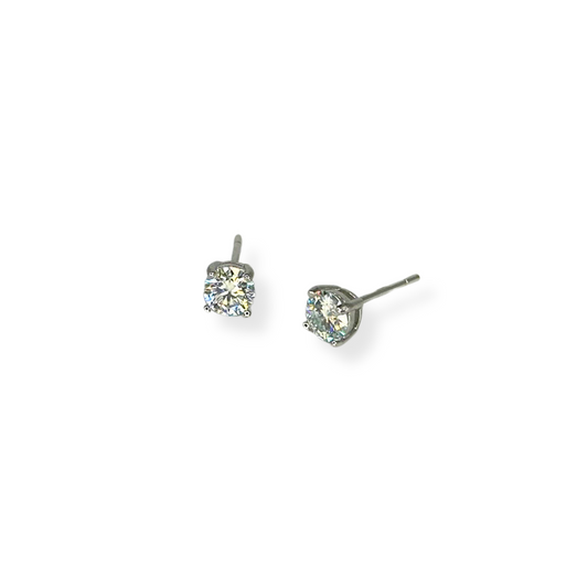 Brilliant Round Moissanite Stud Earrings