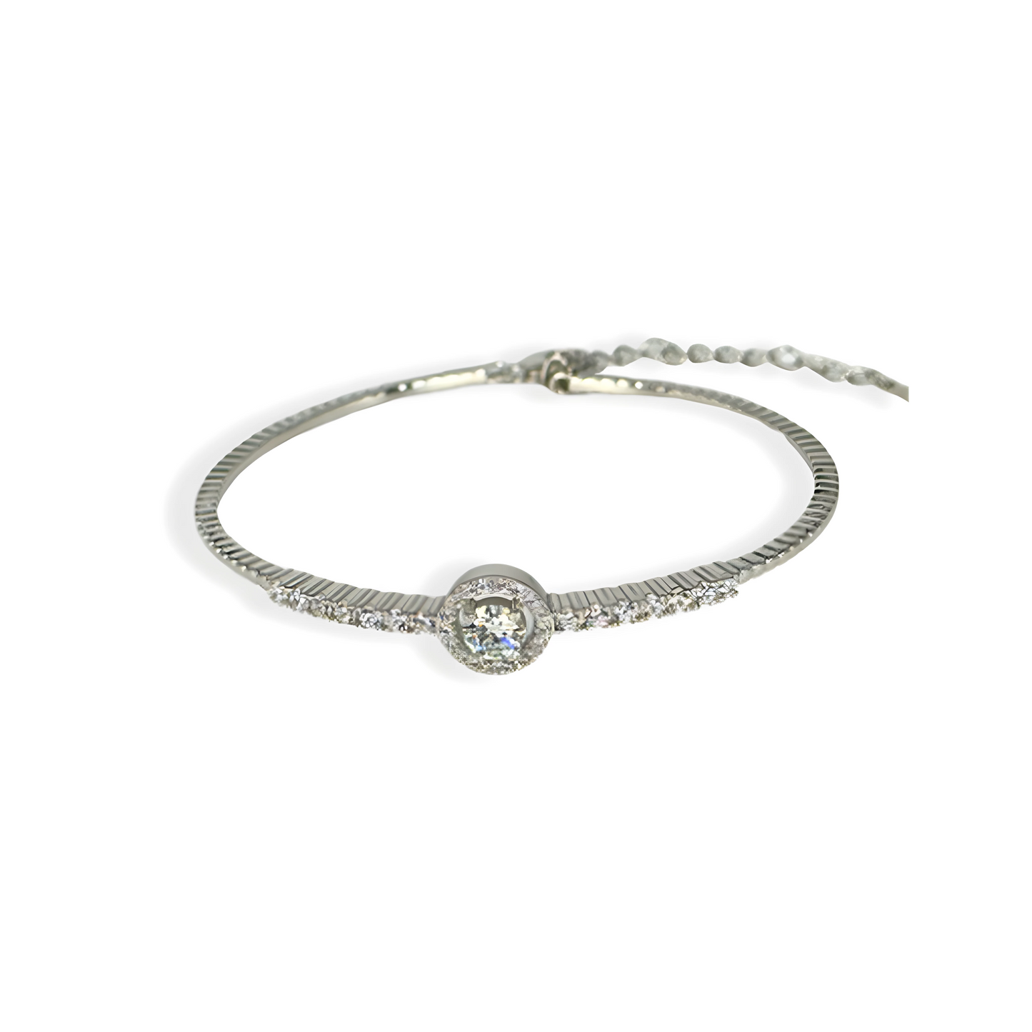 Round Cut Moissanite Bangle